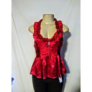 Red Sexy Halter Tank Top M